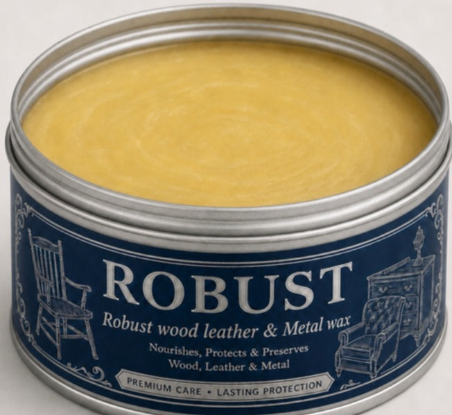 Robust Wood Leather & Metal Wax